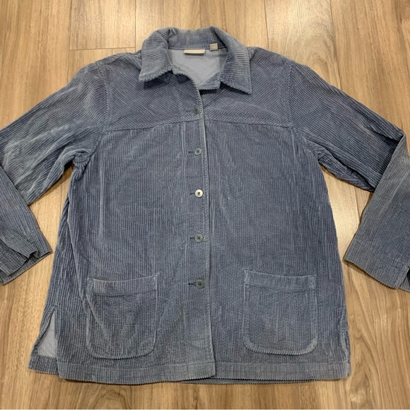 Nordstrom Jackets & Blazers - Nordstrom Dusty Blue Corduroy Button Up Shacket